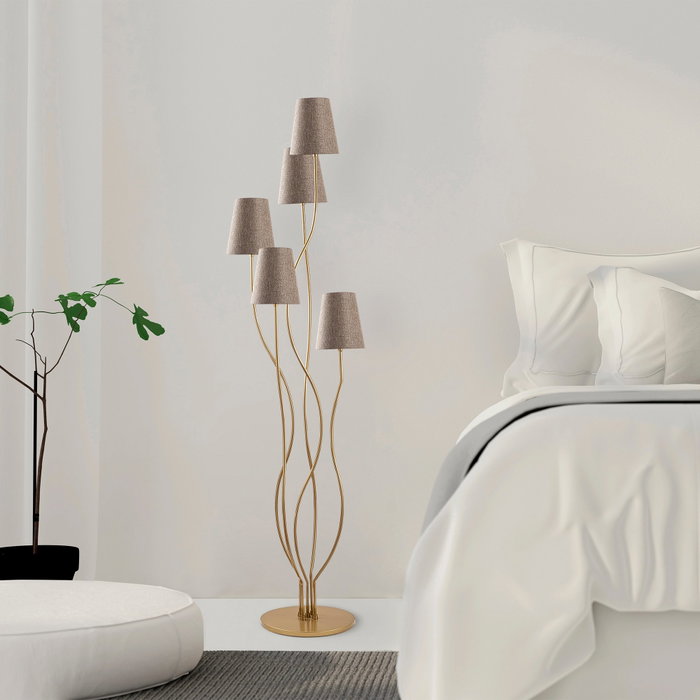 Opviq Bonibon - 13241 Lámpara de pie Dorado y beige